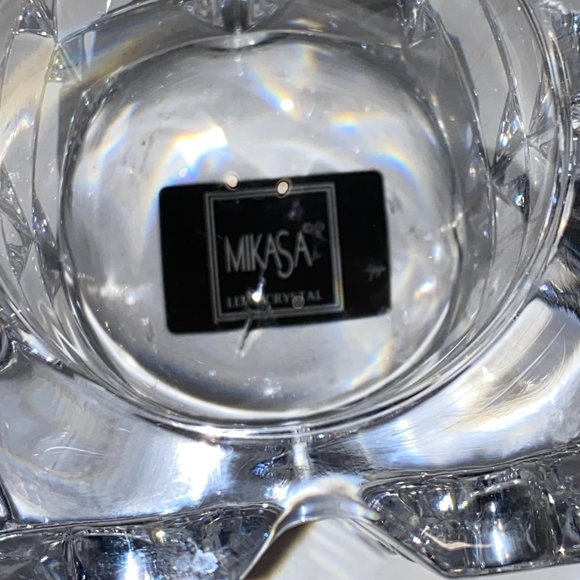 Mikasa Skylight Cube Clear Lead Crystal Tea Light Candle Holder - Picture 4 of 4
